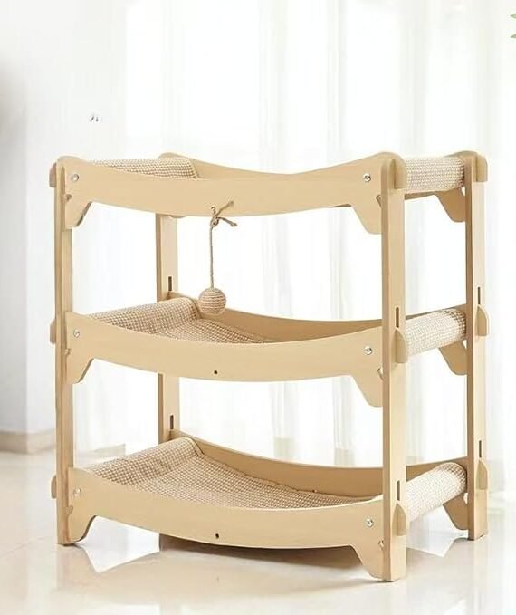 Cat Climbing Frame, cat nest, cat Scratch Board Integrated, Durable and Non Shedding Multi-Layer pet nest, 25.59 * 16.54 * 25.98 inches